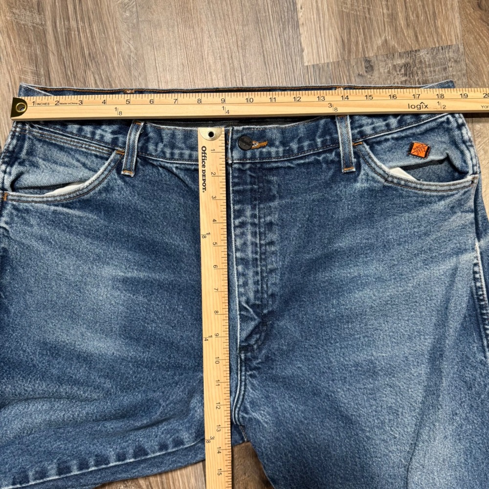 Wrangler Jeans Mens 40x30 Blue FR13MWZ Flame Resistant 13 Original Work Denim - Picture 12 of 16